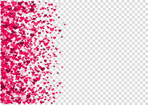 Pink Heart Confetti Valentine Day Background Design Element Romantic Love — Stock Vector