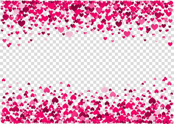 Confettis Coeur Rose Fond Saint Valentin Élément Design Pour Carte — Image vectorielle