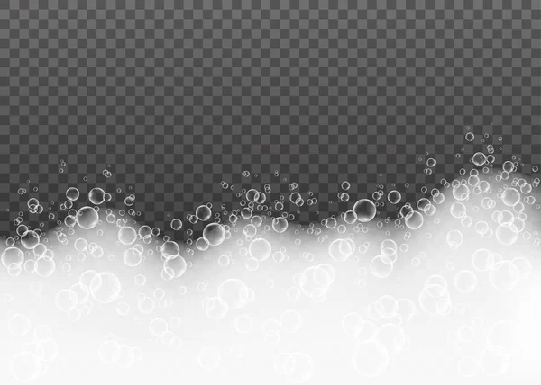 Bathtub foam isolated on transparent background. — Stock Vector