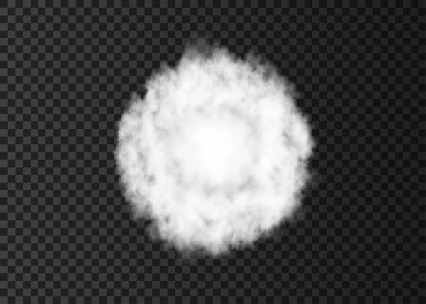 Explosionsrauchspirale isoliert auf transparentem Hintergrund — Stockvektor