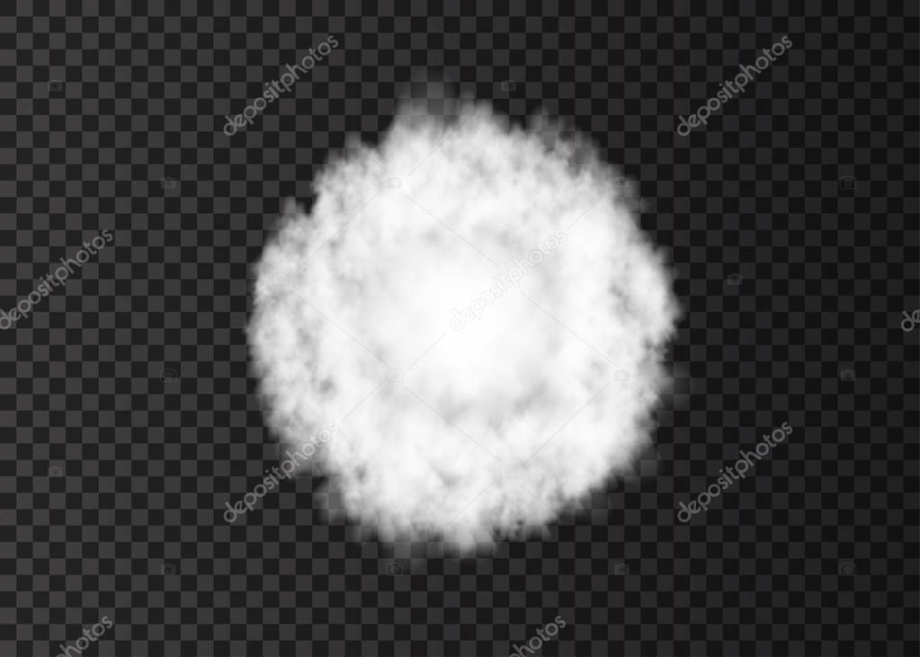 Explosion  smoke spiral  track isolated on transparent backgroun