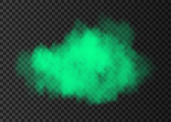 Green smoke circle or fog  track isolated on transparent backgro