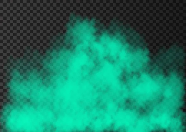 Blauer Rauch oder Nebel isoliert auf transparentem Hintergrund. — Stockvektor