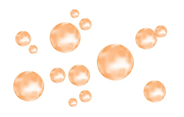 Bulles de chocolat au lait réalistes isolées sur fond blanc . — Image vectorielle