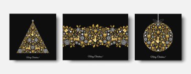 Xmas Ren geyiği, hediyeler, SNO ile Noel altın dekorasyon