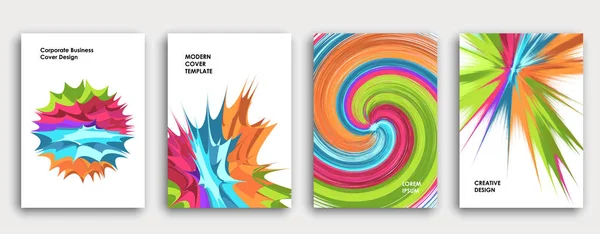 Mehrfarbige Bucheinband-Gestaltung, kreativer abstrakter Hintergrund — Stockvektor