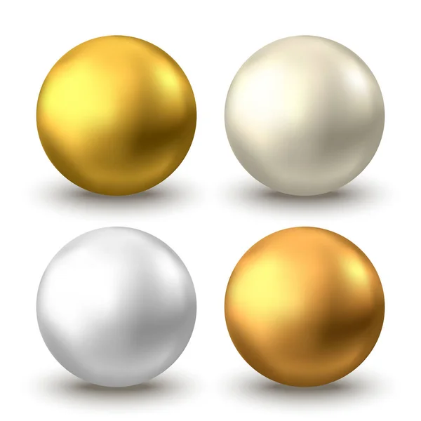 Boule d'or ou bulle pétrolière isolée sur fond blanc . — Image vectorielle