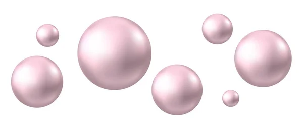 Aria bolle rosa isolato su sfondo bianco . — Vettoriale Stock