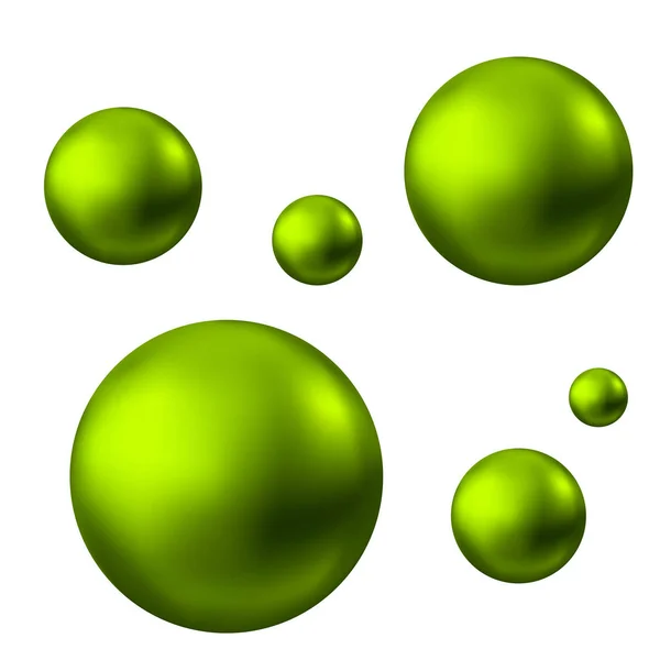 Green glossy sphere isolated on white background. — Stock Vector