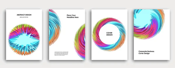 Mehrfarbige Bucheinband-Gestaltung, kreativer abstrakter Hintergrund — Stockvektor