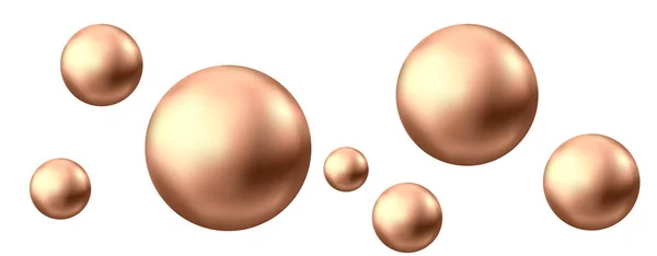 Sfera d'oro o bolla di cioccolato isolato su sfondo bianco . — Vettoriale Stock