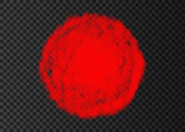 Красный круг дыма или туман дорожки изолированы на прозрачной backgroun — стоковый вектор