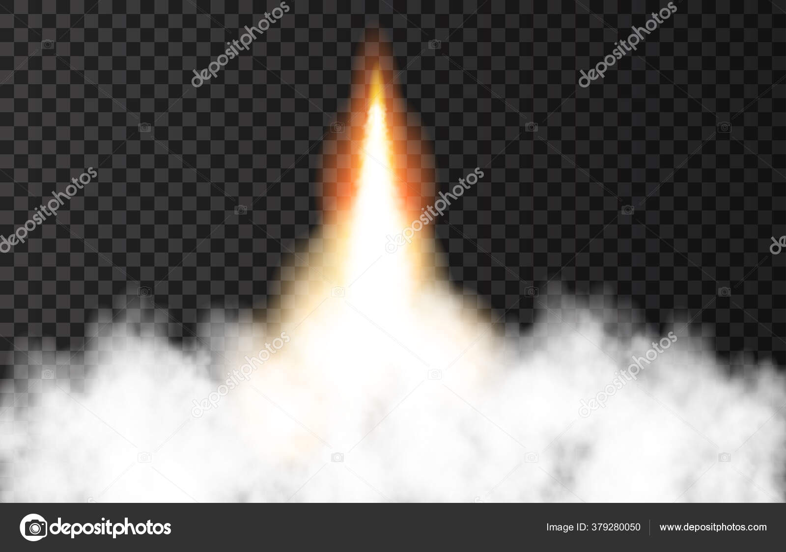 Flame Smoke Space Rocket Launch Fire Comet Meteor Transparent Background  Stock Vector Image by ©alenaohneva #379280050