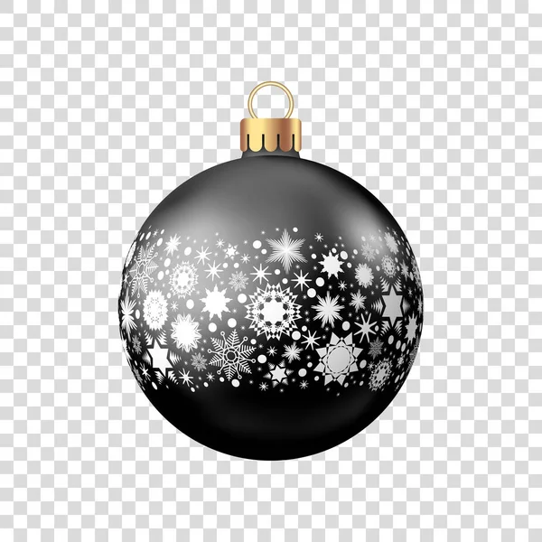 Boule Noël Avec Motif Isolé Sur Fond Blanc Arbre Noël — Image vectorielle