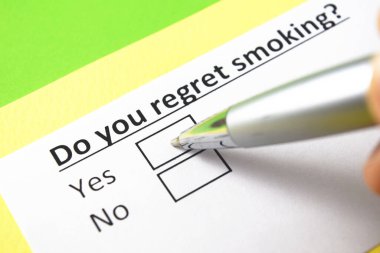 Sigara içtiğine pişman mısın? Evet ya da hayır.?