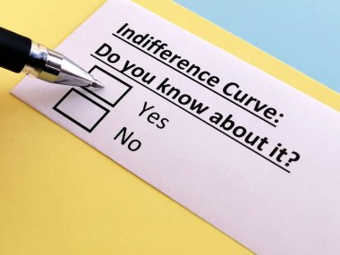 Bir kişi kayıtsızlık eğrisi hakkındaki soruyu cevaplıyor.