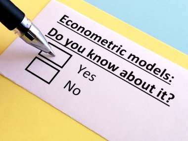 Bir kişi ekonomik modeller hakkındaki soruya cevap veriyor.