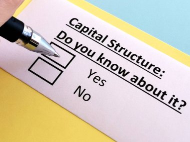 Bir kişi sermaye yapısı hakkındaki soruları yanıtlıyor.