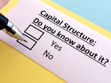 Bir kişi sermaye yapısı hakkındaki soruları yanıtlıyor.