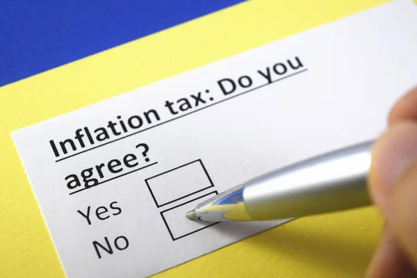 Inflation Tax You Agree Yes — Stock Photo, Image