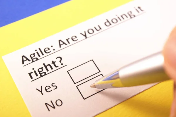 Agile: Are you doing it right? Yes or no?