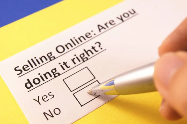 Selling online: Are you doing it right? Yes or no?