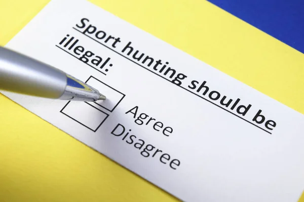 Sport hunting should be illegal: Agree or disagree?