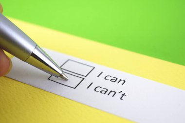 Yapabilir miyim, yapamaz mıyım? Yapamam.