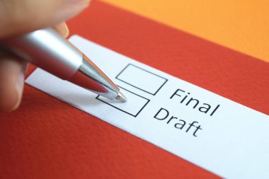 Final mi, draft mı? Taslak.