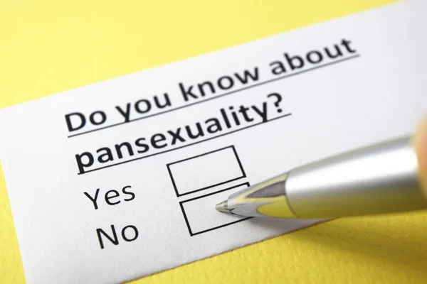 Sabes Sobre Pansexualidad — Foto de Stock