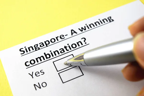 Singapura Una Combinación Ganadora — Foto de Stock