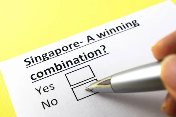 Singapura Una Combinación Ganadora — Foto de Stock