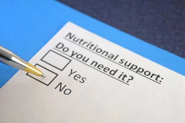 One person is answering question about nutritional support.
