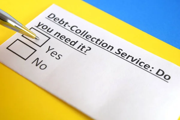 One Person Answering Question Debt Collection Service — Stock Photo, Image