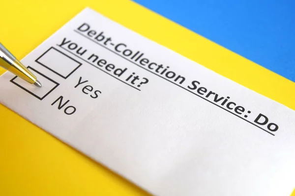 One Person Answering Question Debt Collection Service — Stock Photo, Image