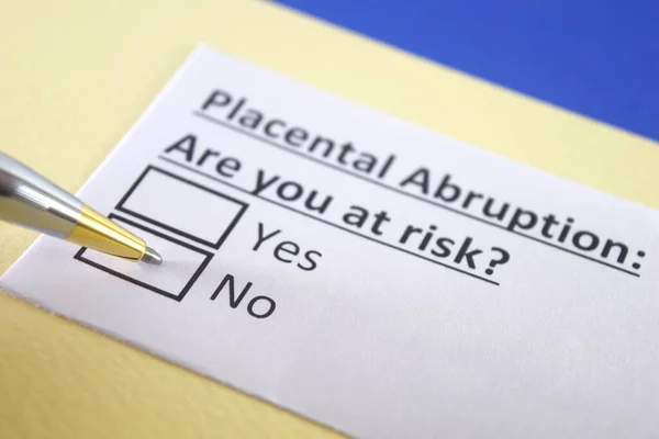 One Person Answering Question Placental Abruption — Stock Photo, Image