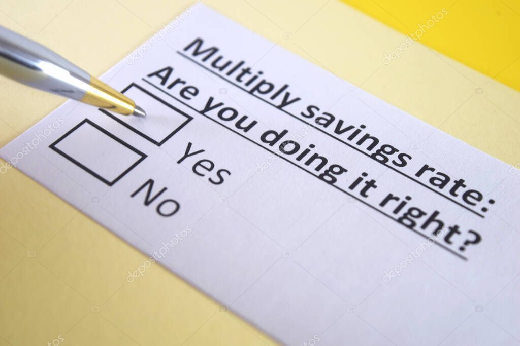 One person is answering question about multiply savings rate.