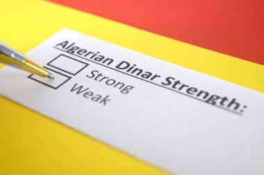 Bir kişi Cezayir dinarının gücü ile ilgili soruya cevap veriyor..