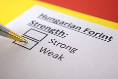 Bir kişi Macar Forint 'in gücü hakkındaki soruyu cevaplıyor..