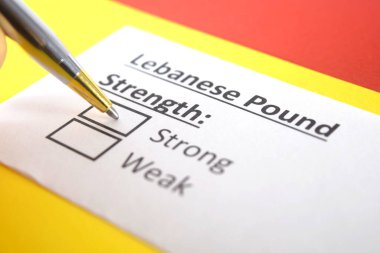 Bir kişi Lübnan Pound 'unun gücü ile ilgili soruya cevap veriyor..
