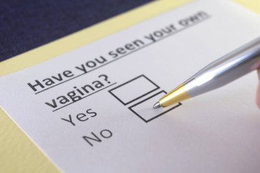 One person is answering question about vagina.