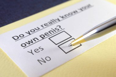 One person is answering question about penis.