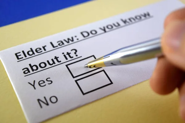 One Person Answering Question Elder Law — Stock Photo, Image