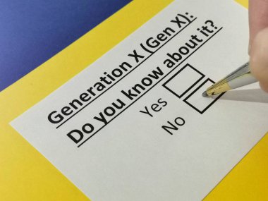 Bir kişi X nesliyle ilgili soruya cevap veriyor..