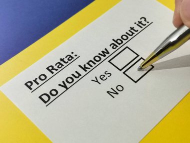 Bir kişi Pro Rata ile ilgili soruya cevap veriyor..