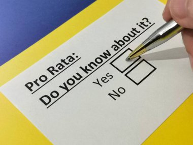 Bir kişi Pro Rata ile ilgili soruya cevap veriyor..