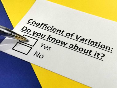 Bir kişi varyasyon katsayısı hakkındaki soruyu cevaplıyor.