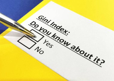 Bir kişi Gini indeksi ile ilgili soruya cevap veriyor..