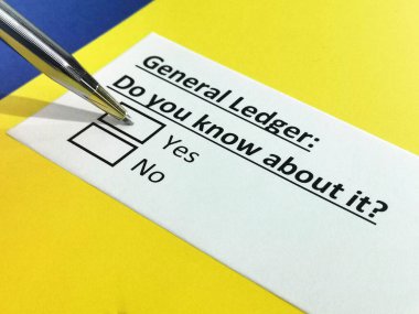 Bir kişi genel hesap defteriyle ilgili soruya cevap veriyor..