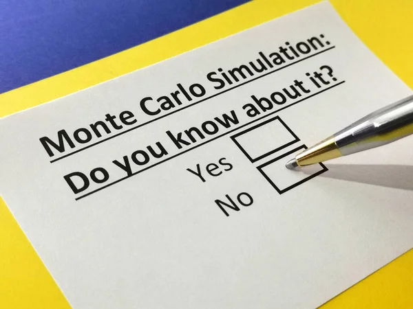 One person is answering question about monte carlo simulation.